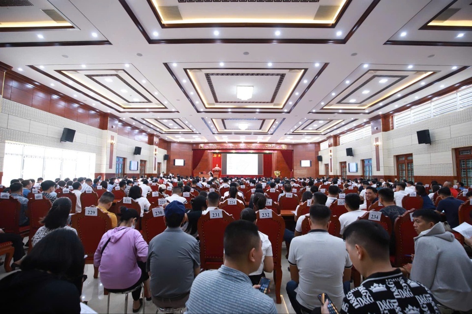 Đấu giá đất huyện Phúc Thọ cao nhất 60 triệu đồng/m2